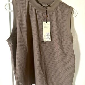 Calia open mesh mock no tank dark grey size medium never worn